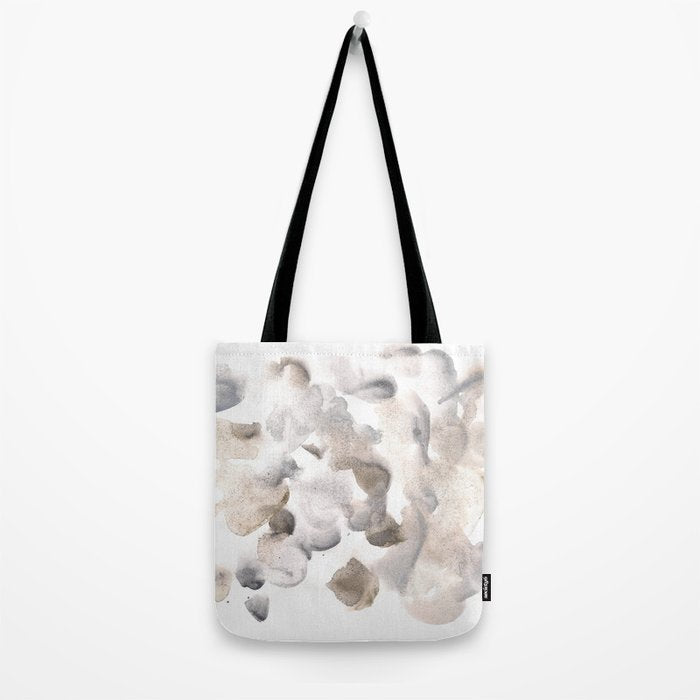 Abstract Art Grey Black Brown Abstract Watercolour 8| Watercolor Brush Strokes Tote Bag Gallery Image 2