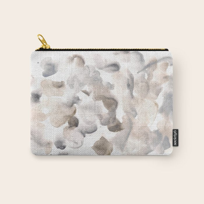 Abstract Art Grey Black Brown Abstract Watercolour 8| Watercolor Brush Strokes Carry All Pouch Gallery Image 1