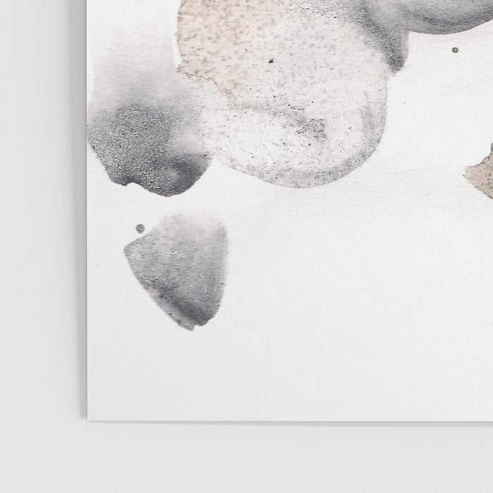 Abstract Art Grey Black Brown Abstract Watercolour 8| Watercolor Brush Strokes Poster Gallery Image 3