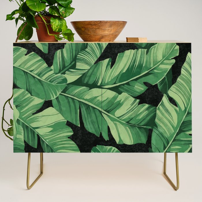 Tropical banana leaves II Credenza Gallery Image 1
