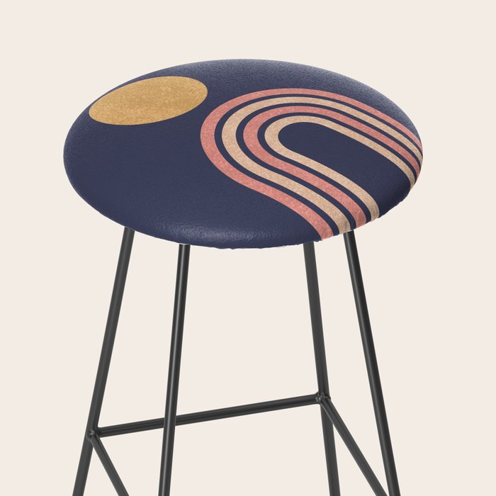 Mid century modern - indigo Stool Gallery Image 2
