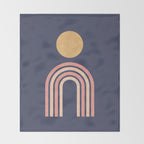 Mid century modern - indigo Throw Blanket Gallery Image 2