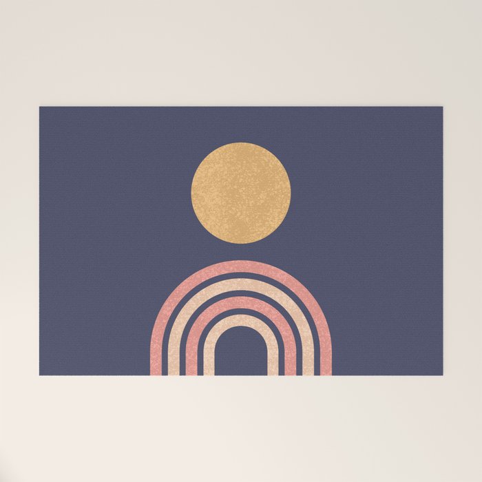Mid century modern - indigo Welcome Mat Gallery Image 1