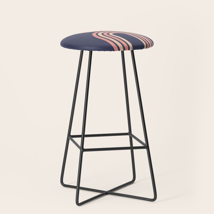 Mid century modern - indigo Stool Gallery Image 1