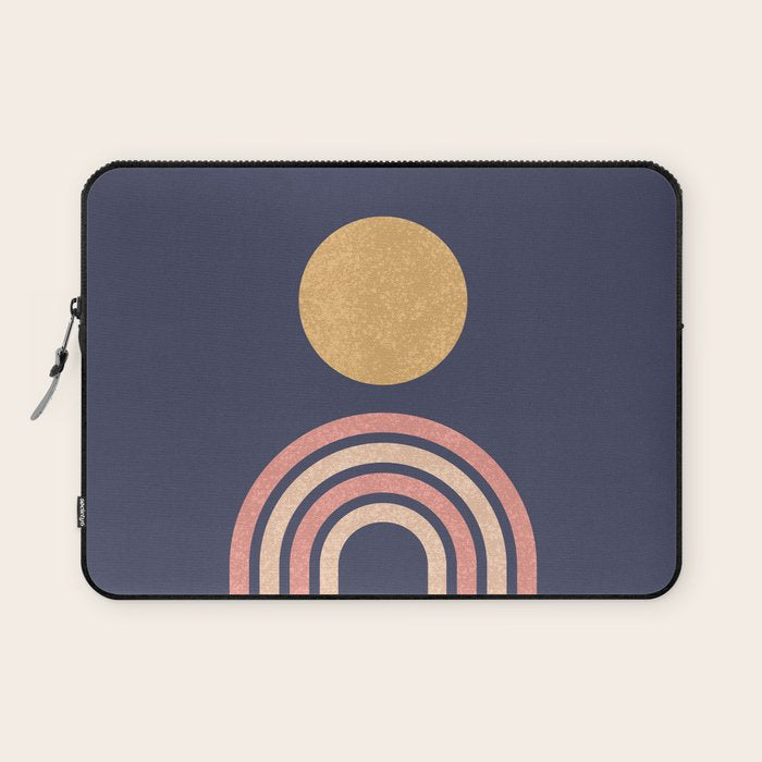 Mid century modern - indigo Laptop Sleeve Gallery Image 1