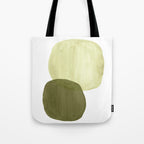 Olive green abstract shapes Tote Bag Gallery Image 1