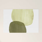 Olive green abstract shapes Welcome Mat Gallery Image 1