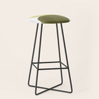 Olive green abstract shapes Stool Gallery Image 1
