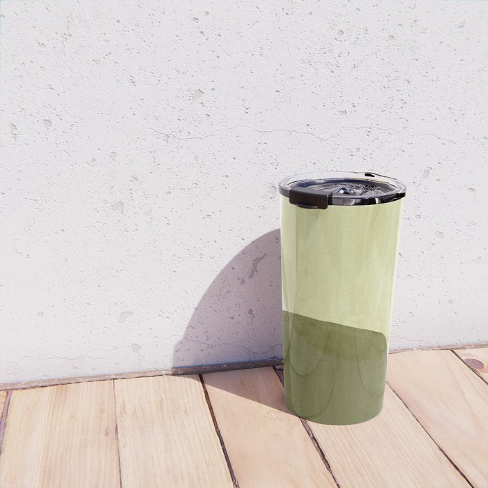 Olive green abstract shapes Travel Mug Gallery Image 4