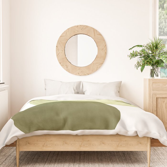 Olive green abstract shapes Duvet Cover Gallery Image 3