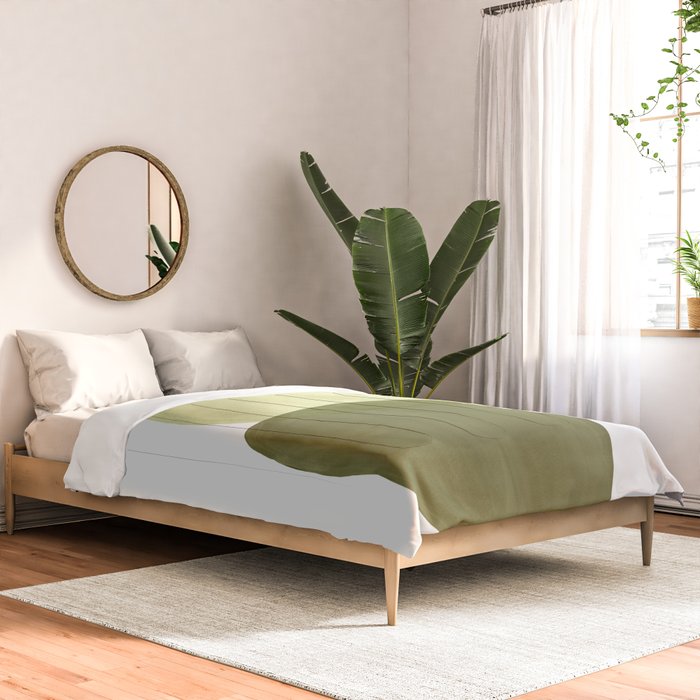 Olive green abstract shapes Comforter Gallery Image 2