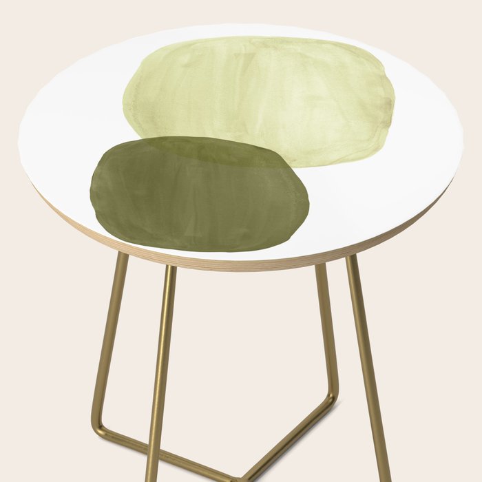 Olive green abstract shapes Side Table Gallery Image 2