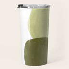 Olive green abstract shapes Travel Mug Gallery Image 3