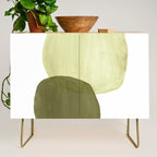 Olive green abstract shapes Credenza Gallery Image 1