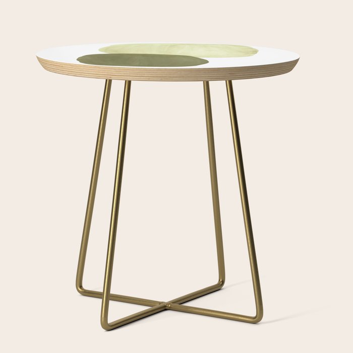 Olive green abstract shapes Side Table Gallery Image 1
