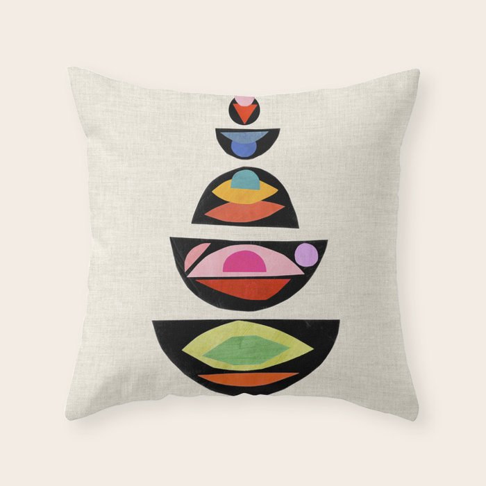 Totem Mosaic Throw Pillow Gallery Image 1