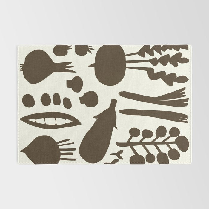 fresh fresh vegetable-black Rug Gallery Image 2
