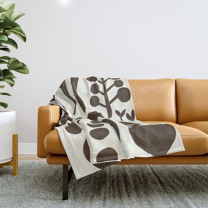 fresh fresh vegetable-black Throw Blanket Gallery Image 1