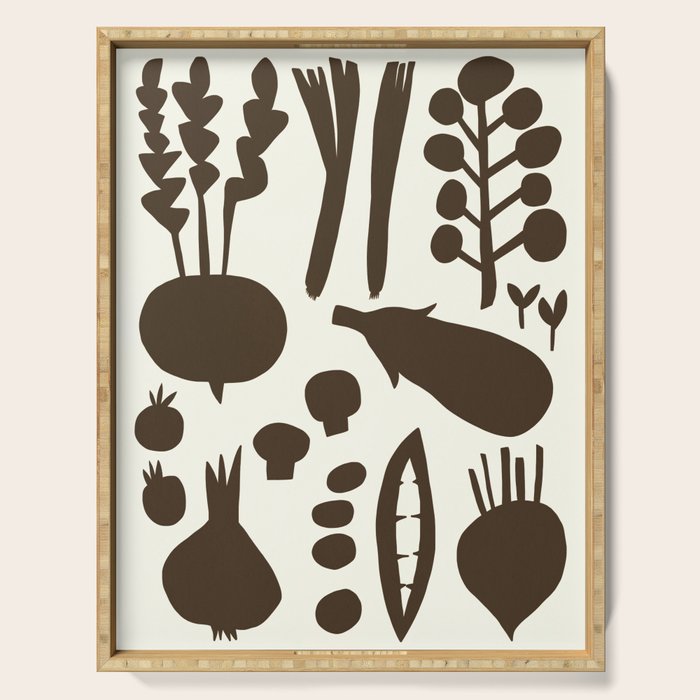 fresh fresh vegetable-black Serving Tray Gallery Image 1