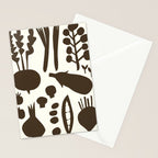 fresh fresh vegetable-black Stationery Card Gallery Image 2