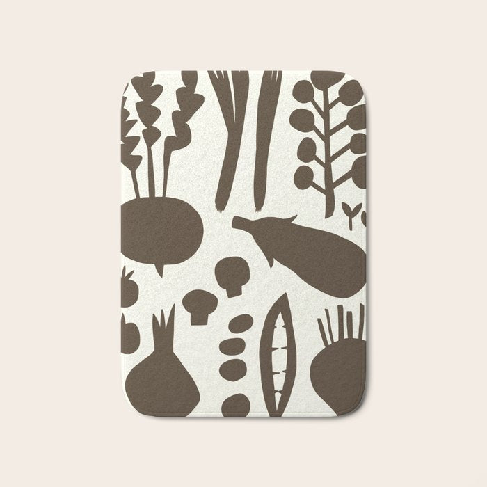 fresh fresh vegetable-black Bath Mat Gallery Image 1