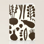 fresh fresh vegetable-black Stationery Card Gallery Image 2