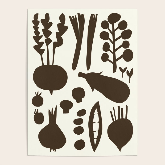fresh fresh vegetable-black Poster Gallery Image 4