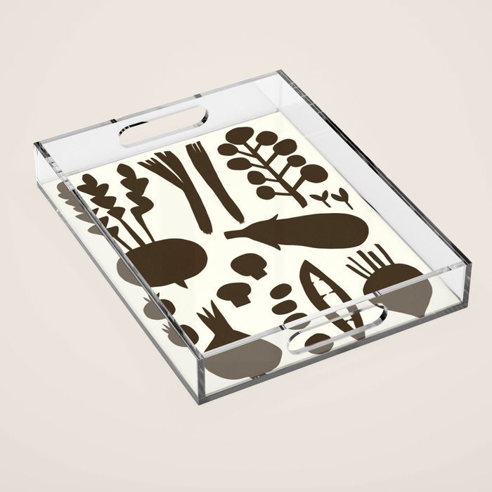 fresh fresh vegetable-black Acrylic Tray Gallery Image 1