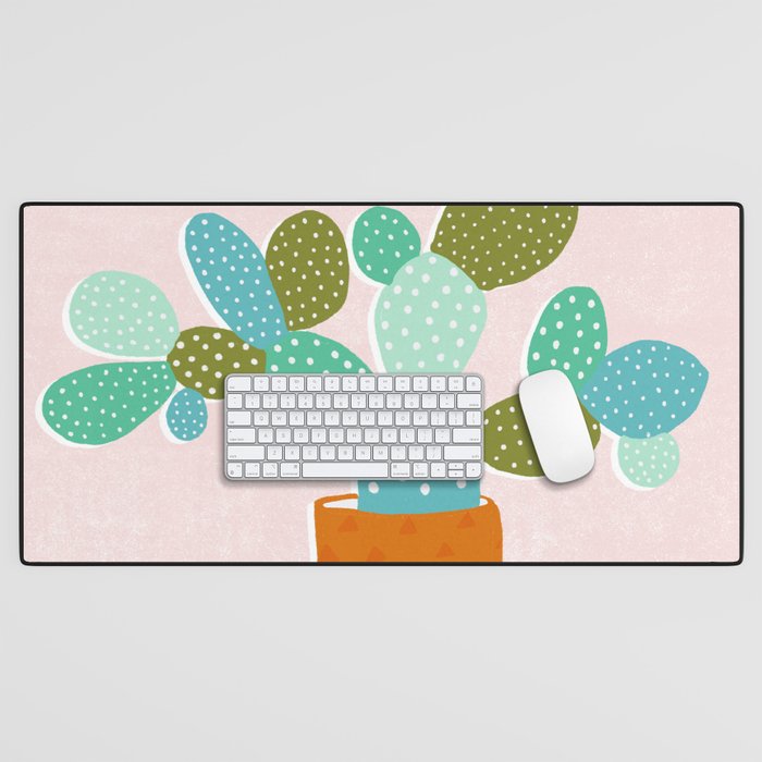 modern cacti Desk Mat Gallery Image 1