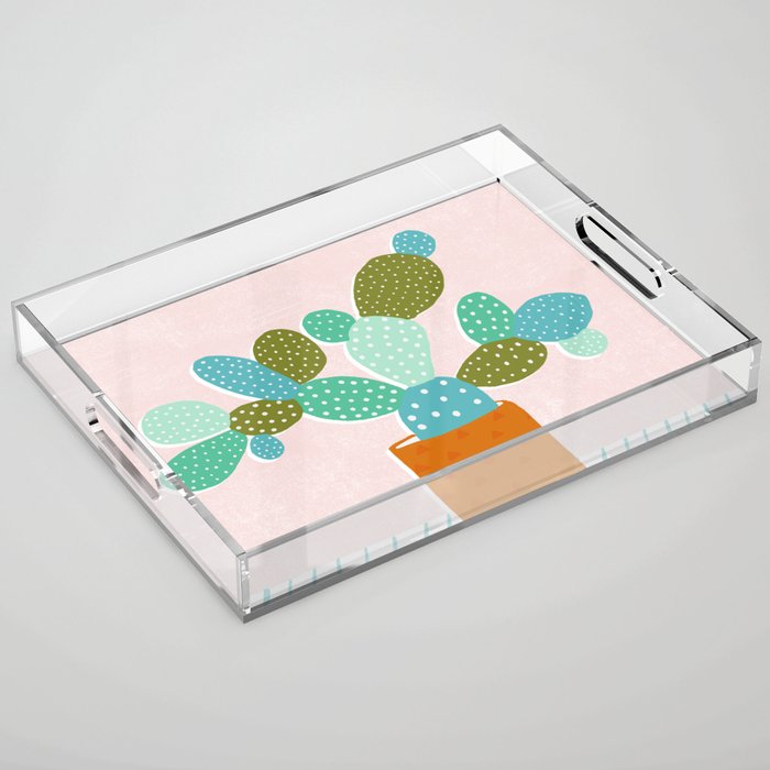 modern cacti Acrylic Tray Gallery Image 1