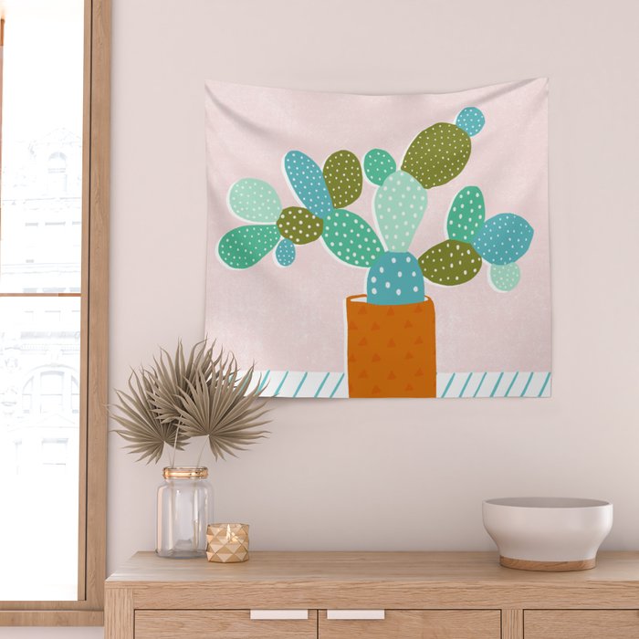 modern cacti Wall Tapestry Gallery Image 2