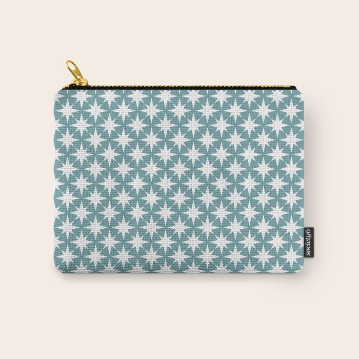 Starry Art Deco Pattern XI Teal Green Carry All Pouch Gallery Image 1