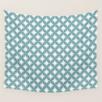Starry Art Deco Pattern XI Teal Green Wall Tapestry Gallery Image 4