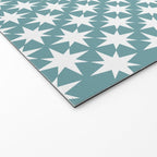 Starry Art Deco Pattern XI Teal Green Welcome Mat Gallery Image 2