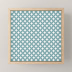 Starry Art Deco Pattern XI Teal Green Mini Art Print Gallery Image 1