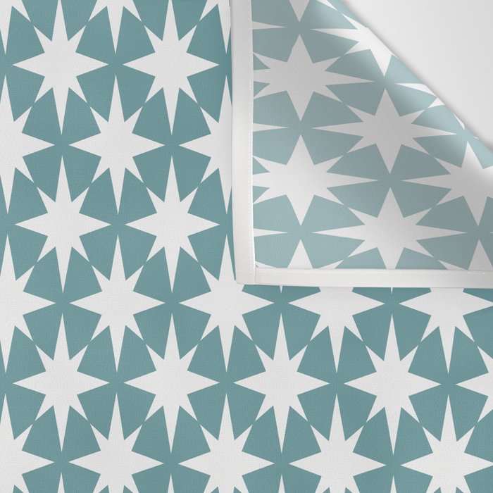 Starry Art Deco Pattern XI Teal Green Wall Tapestry Gallery Image 3