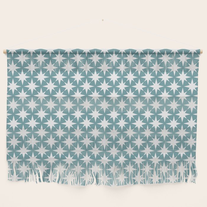 Starry Art Deco Pattern XI Teal Green Wall Hanging Gallery Image 1