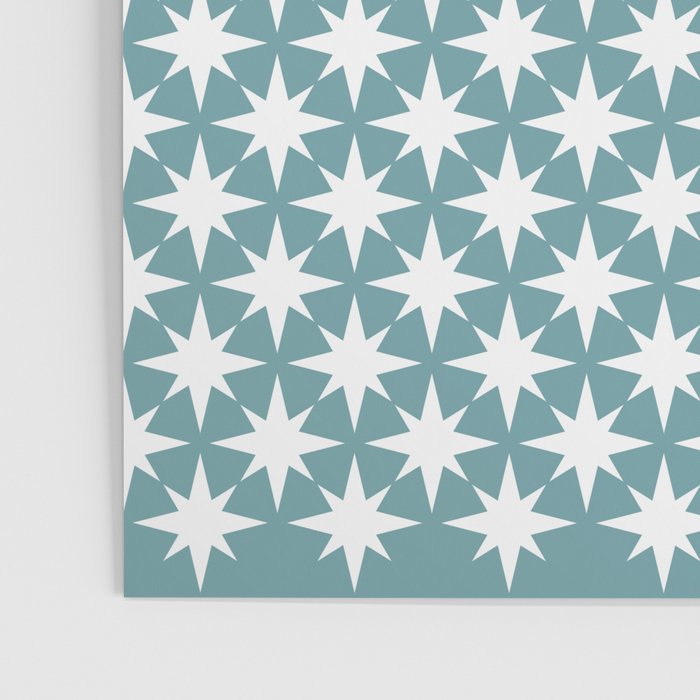 Starry Art Deco Pattern XI Teal Green Poster Gallery Image 3