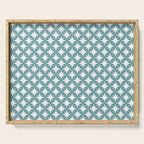 Starry Art Deco Pattern XI Teal Green Serving Tray Gallery Image 1