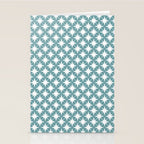 Starry Art Deco Pattern XI Teal Green Stationery Card Gallery Image 2
