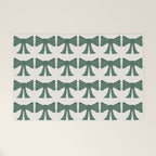 Vintage Bows IV Green Welcome Mat Gallery Image 1