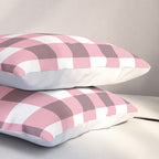 Dusty Pink Gingham Check Pillow Sham Gallery Image 3