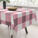 Dusty Pink Gingham Check Tablecloth Gallery Image 3