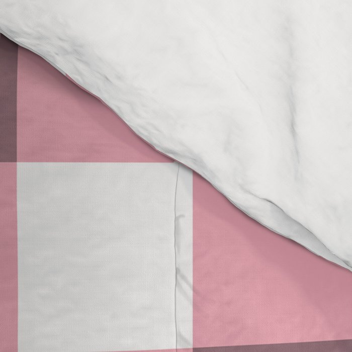 Dusty Pink Gingham Check Comforter Gallery Image 4