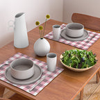 Dusty Pink Gingham Check Placemat Gallery Image 2
