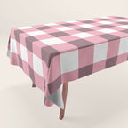 Dusty Pink Gingham Check Tablecloth Gallery Image 1