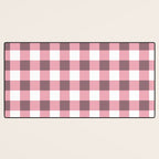 Dusty Pink Gingham Check Desk Mat Gallery Image 3