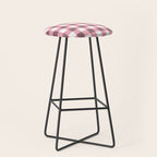 Dusty Pink Gingham Check Stool Gallery Image 1