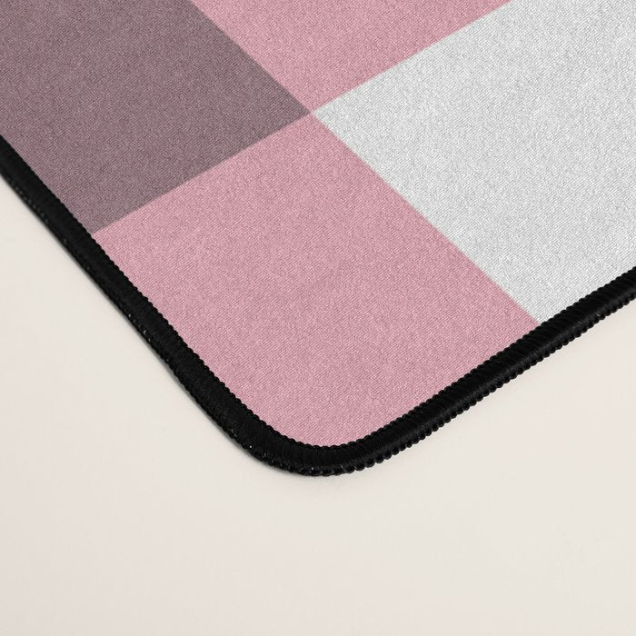 Dusty Pink Gingham Check Desk Mat Gallery Image 4
