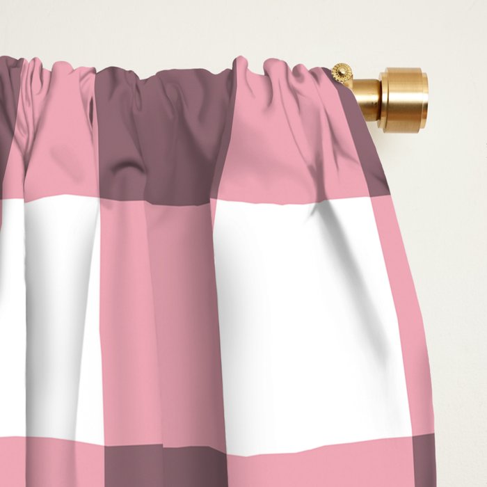 Dusty Pink Gingham Check Window Curtain Gallery Image 2